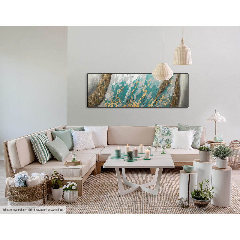 Glacial Shore Hand -Painted Acrylic Painting