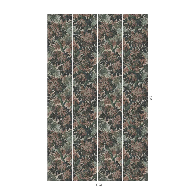 Foris Magna Wallpaper, Tourmaline, 32.81' L x 26.97" W