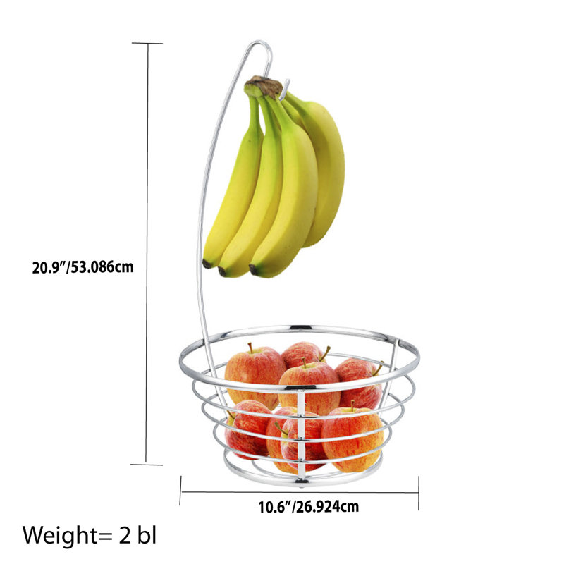 Home Basics Stainless Steel Fruit Bowl