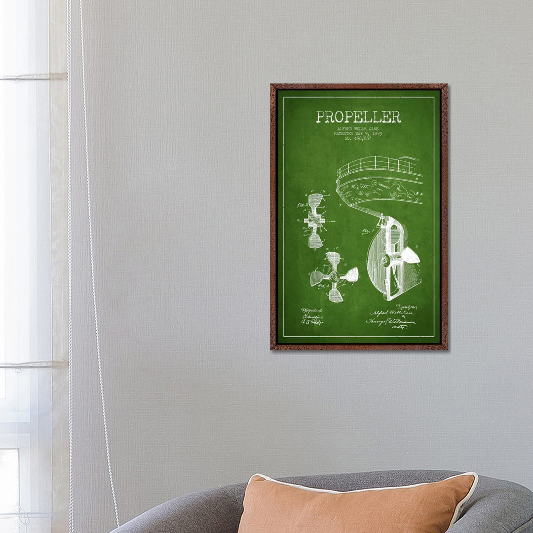 Propeller Green Patent Blueprint