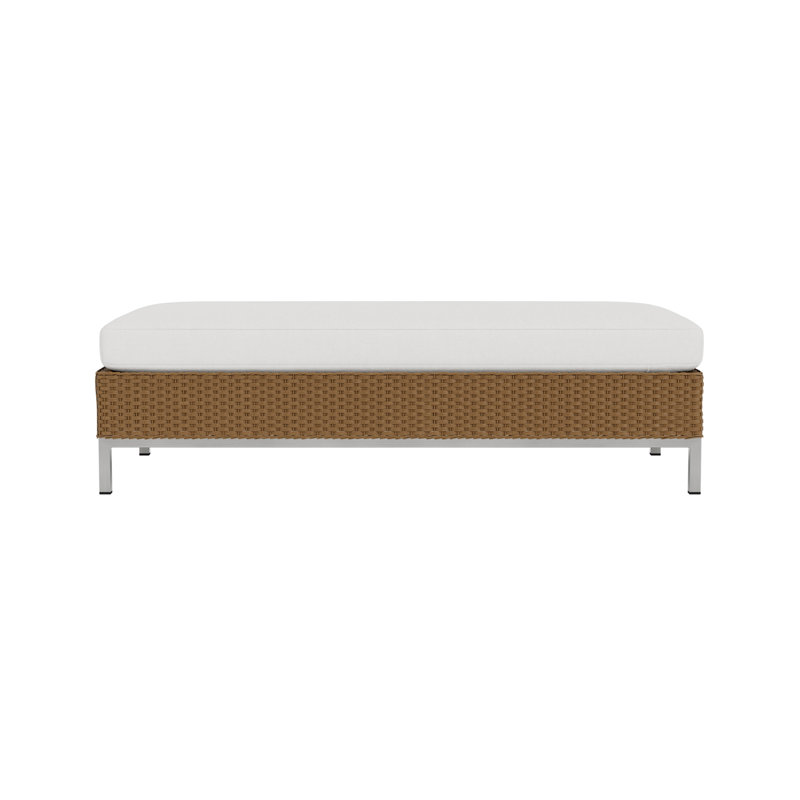 Elements Outdoor Ottoman, Sandberg Navy, Hickory