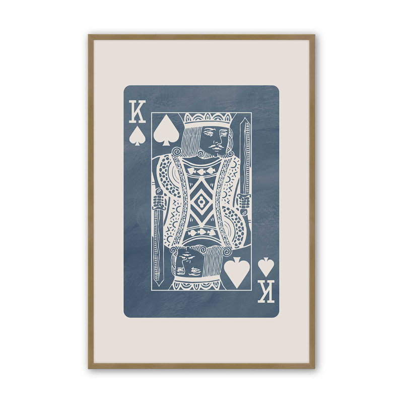 Denim King Card Print, 15.25" H x 12.25" W, Brushed Gold
