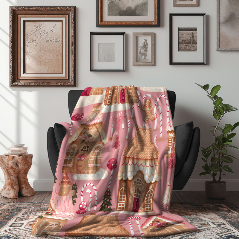 Ginger Noel - Couverture sherpa de qualité supérieure 1 pièce, L 50 po x L 60 po