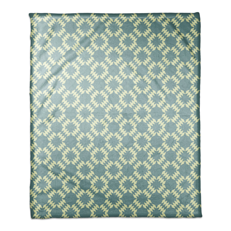 Hand Woven Throw Blanket, Blue