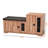 Solstice 2-Door Shoe Storage Bench in Dark Brown Faux Leather, 24.24" H X 47.87" W X 16.04" D