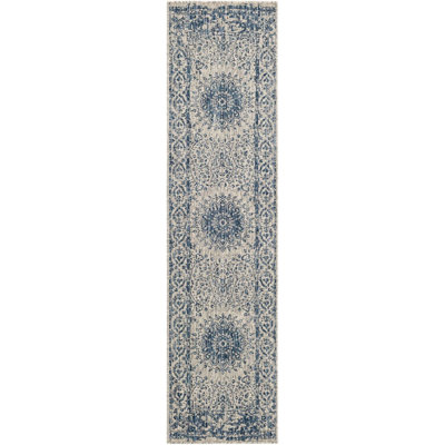 Contemporary Hitchens Area Rug Blue Color