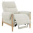  Upholstered Mannul Recliner with Solid Wood Legs and Padded Armrests-123845503