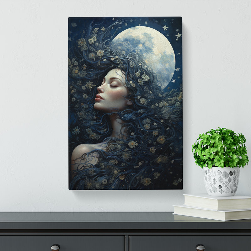 Moon Tachisme - Wrapped Canvas, 76cm H x 50cm W x 3cm D