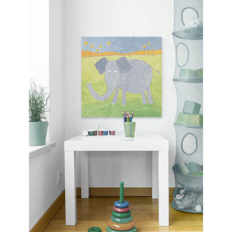 Dart Quinn's Elephant - Painting on Canvas, 45cm H x 45cm W