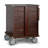Gerstner International 27.75" Wide 5-Drawer Dark Oak Rolling Cabinet w/ Side Shelf
