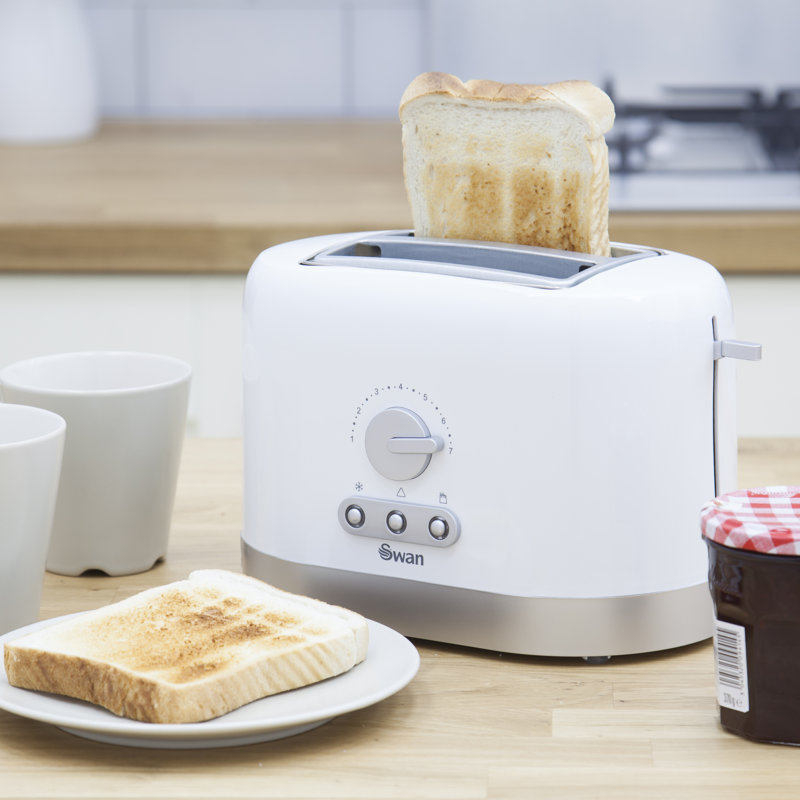2 Slice Toaster, White