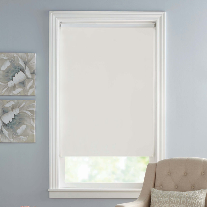 Blackout Roller Shade, White, 60"