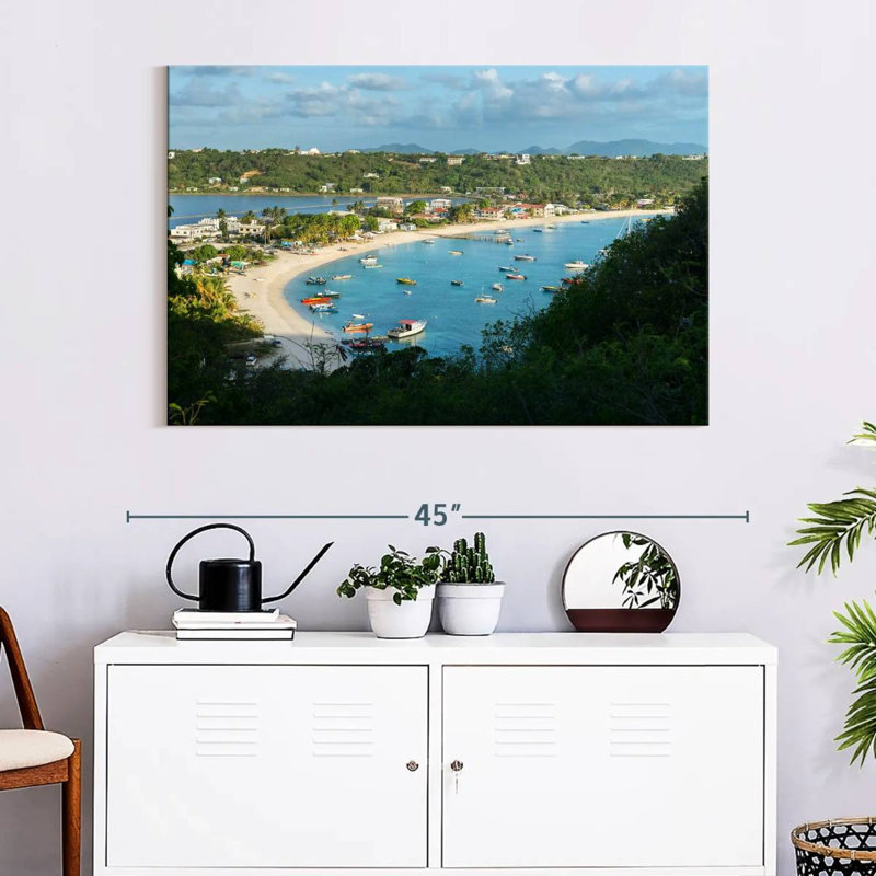 Busy Anguilla Bay, 26" H x 39" W