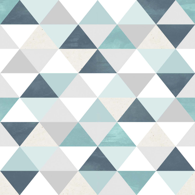 Carreau de papier peint Fanniemae, L 126 po x l 24 po, Bleu