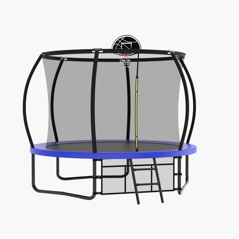 Trampoline de cour arrière avec enceinte de sécurité Beyong, Bleu