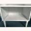 Table de chevet blanche moderne avec tiroir et tablette ouverte