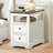 24.6"H Farmhouse End Table with 2 Drawers, Narrow Sofa Side Table with Storage and Open Shelf-114237885