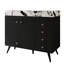 Meuble-lavabo autoportant de 91 cm (36 po) avec comptoir en pierre frittée, lavabo en céramique, 5 tiroirs et armoire à double porte-1736534460