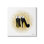 Gold Glitz Fashion Bow High Heels Abstract Splatter by Martina Pavlova - Print