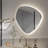 Wall Mounted Back Light Bathroom Frameless Drop Shape LED Mirror With Anti- Fog And Memory Function