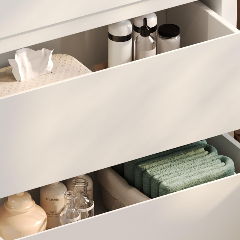 Meuble-lavabo 30 po avec lavabo et tiroirs, Blanc