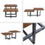 Parfaitement intégrée aux styles moderne et scandinave - Table basse à deux niveaux en noyer foncé, dimensions 47 * 23,5 * 18
