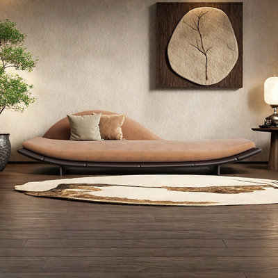 Retro Living Room Solid Wood Indoor Chaise Lounges