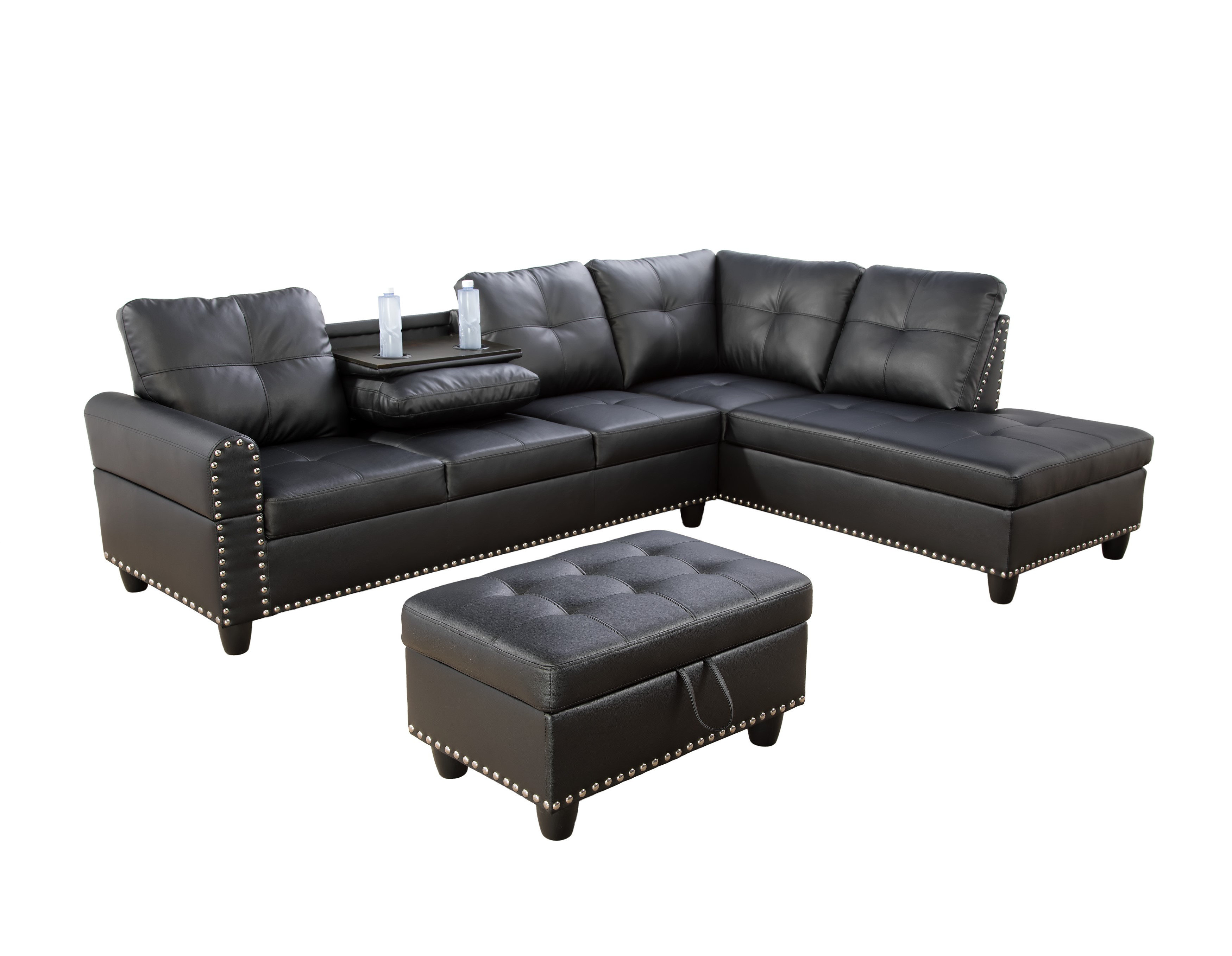 Adebisi 3 - Piece Faux Leather Sectional