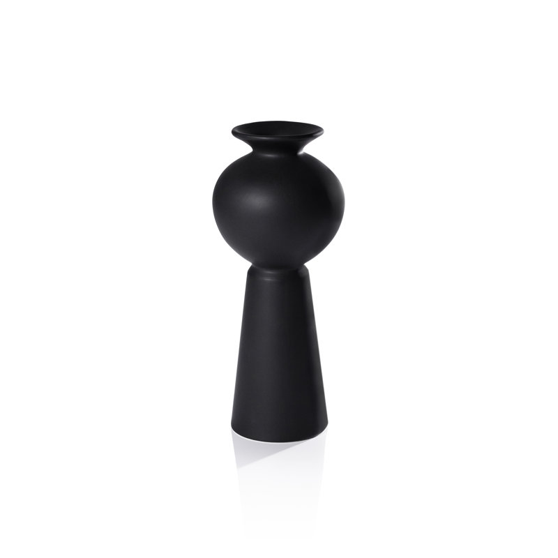 Kyoto Modern Stoneware Vase, 12.25" H x 5" W x 5" D