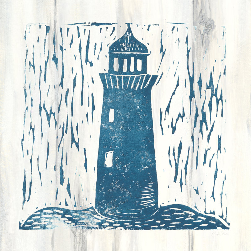 Nautical Collage I by Courtney Prahl - Wrapped Canvas Painting, Grey/Blue, 30cm H x 30cm W x 3.8cm D