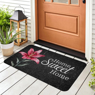 Paillasson durable en PVC antidérapant de 15,7 po x 27,6 po | Matériau 100% PVC résistant aux intempéries | Idéal pour une utilisation intérieure et extérieure, facile à nettoyer, design élégant pour les entrées de maison et les patios