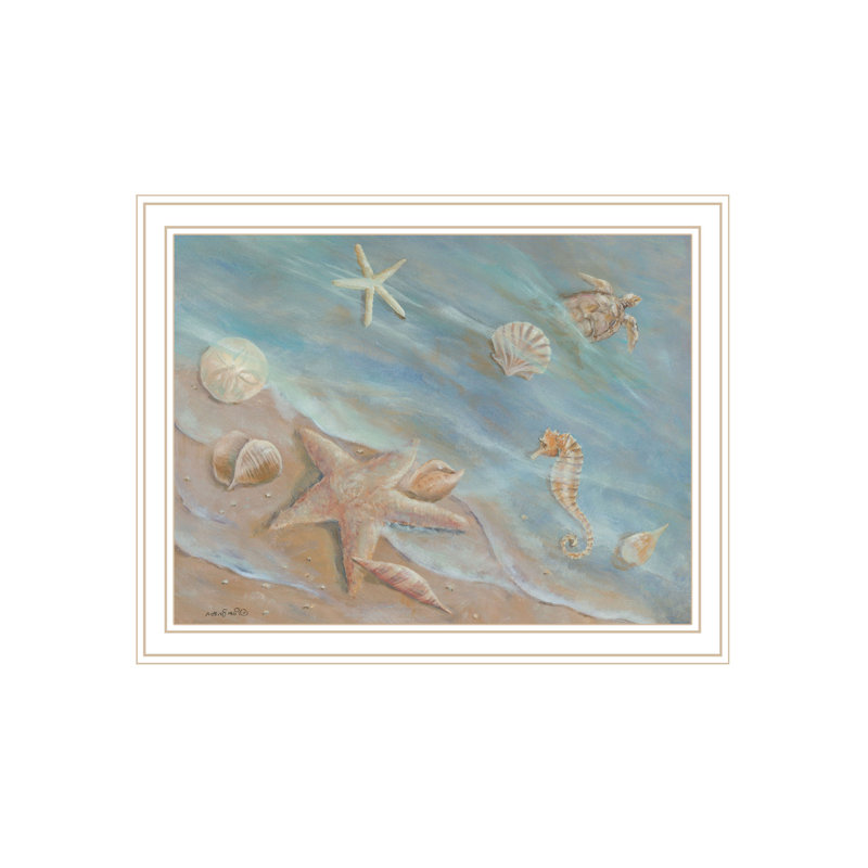 Seashore Star, reproduction d'art encadrée blanche