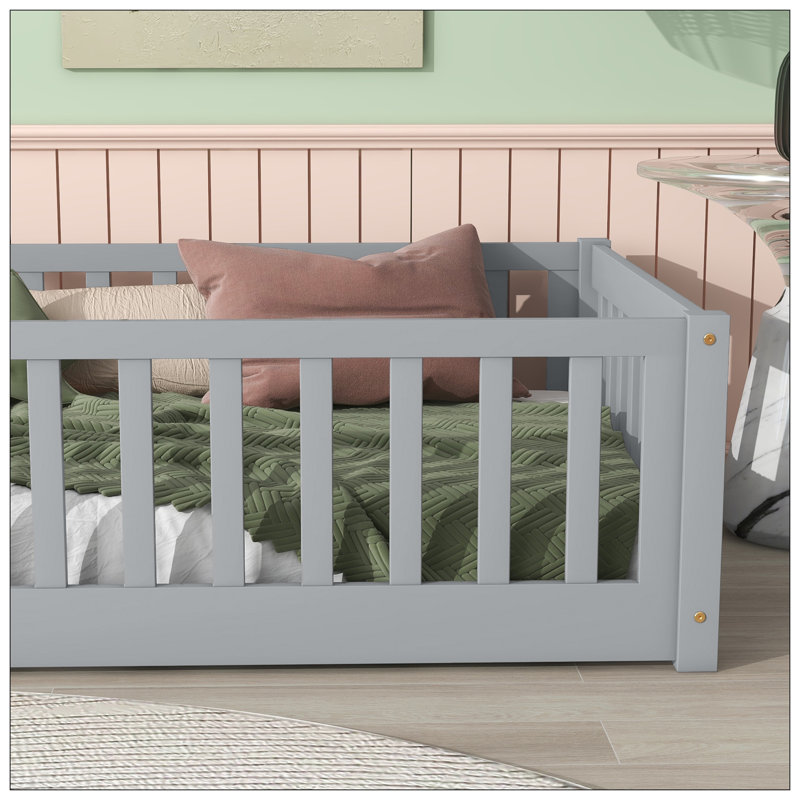 Lit pour chambre à coucher, gris