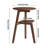 Tier Storage End Tables, Solid Wood Walnut Modern Compact Home Table