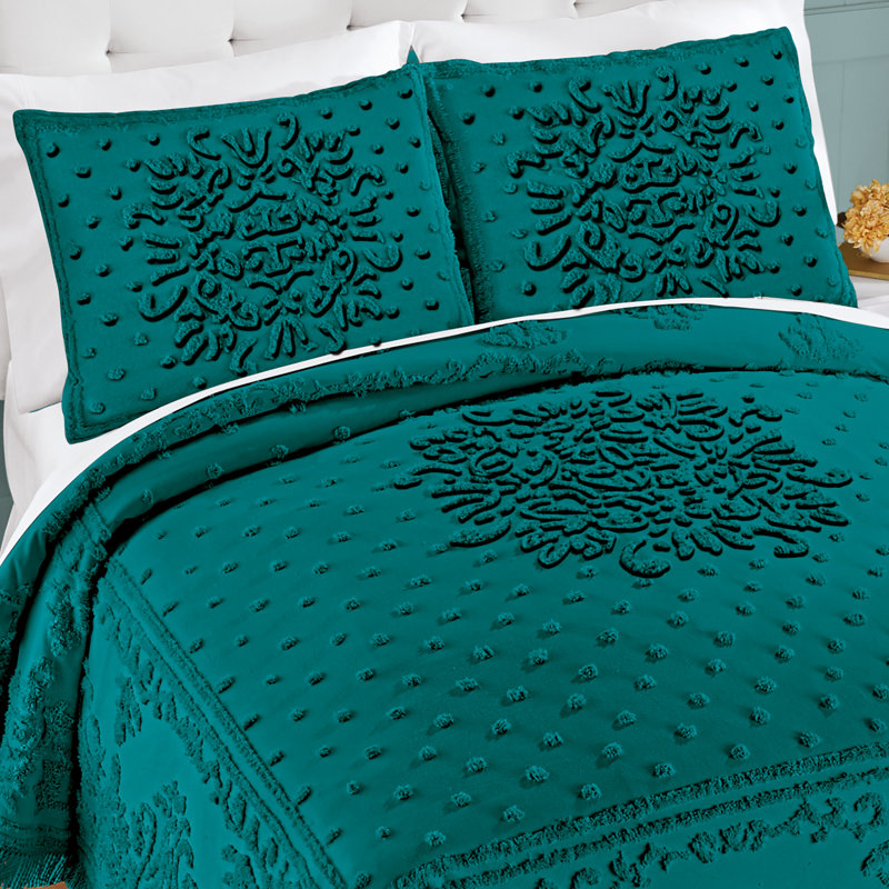 Cecilia Textured Chenille Pillow Sham, Emerald