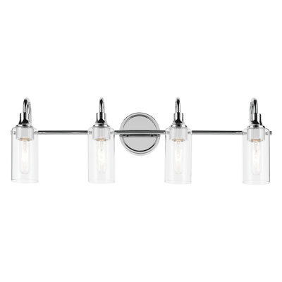 31.5" 4-Light Vanity Light with Clear Glass