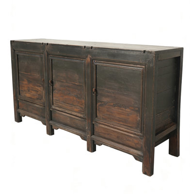 3 Door Black Farmer's Sideboard