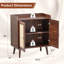 Buffet vintage avec rangement avec portes en rotin Vintage