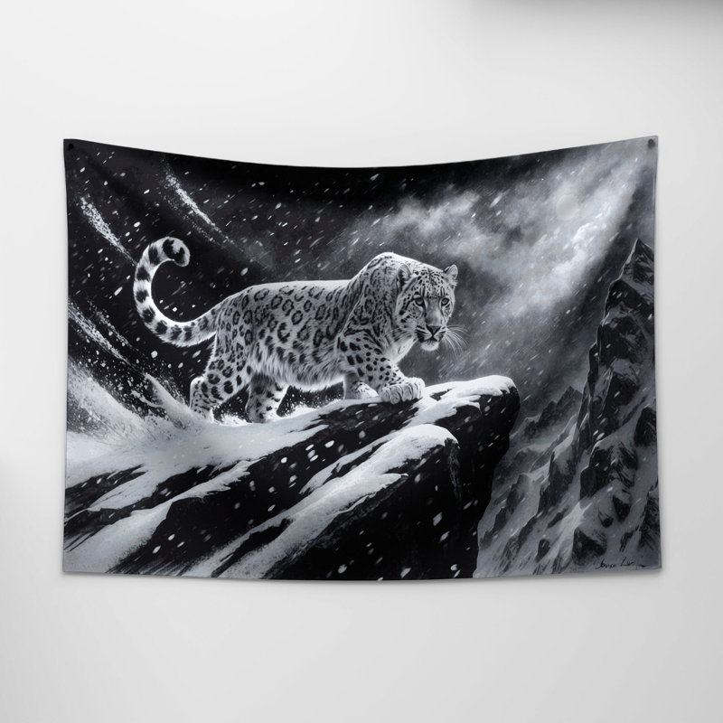 Tapisserie «Wildlife Snow Leopard», 88 po x 104 po