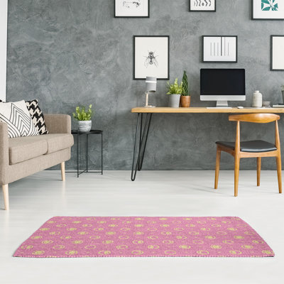 Rose Tapis décoratif phases de lune