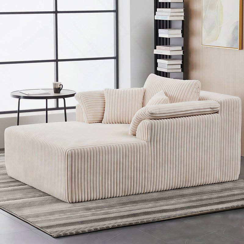 Chaise longue rembourrée, chaise longue d'intérieur pour le salon