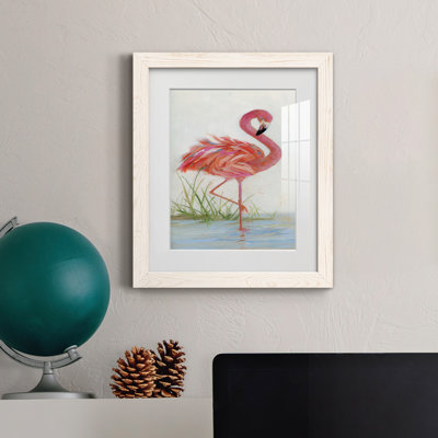 Flamant rose I - peinture encadrée