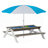 Versatile Wooden Kids Outdoor Activity Table with Umbrella and Multiple Functions