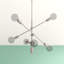 Lustre linéaire moderne de style Spoutnik à 6 lumières Blaklee-382367515