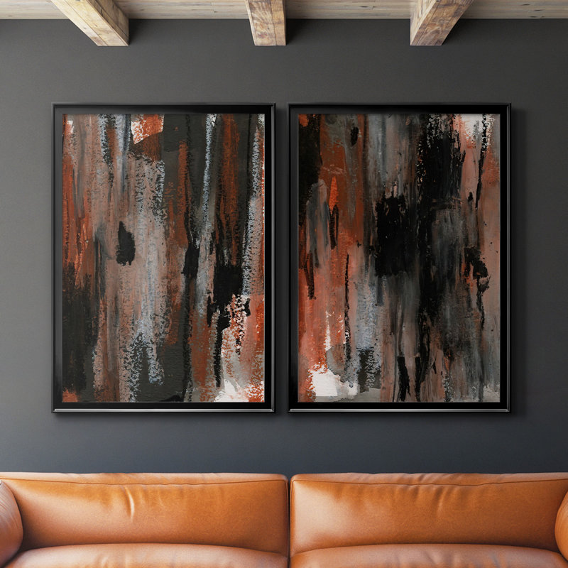 Toile encadrée de qualité supérieure Loft Pastel VII - prête à être accrochée, Noir, H 36,5 po x l 53 po