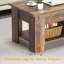 Table basse à plateau relevable avec rangement Bellew