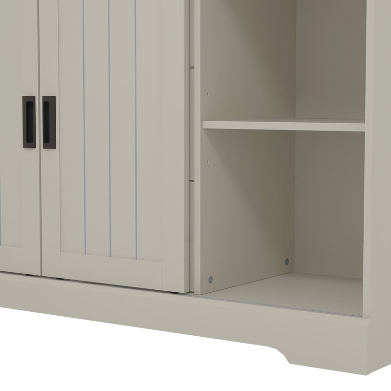 Erison 2 Door and 3 Drawer Sideboard, Grey