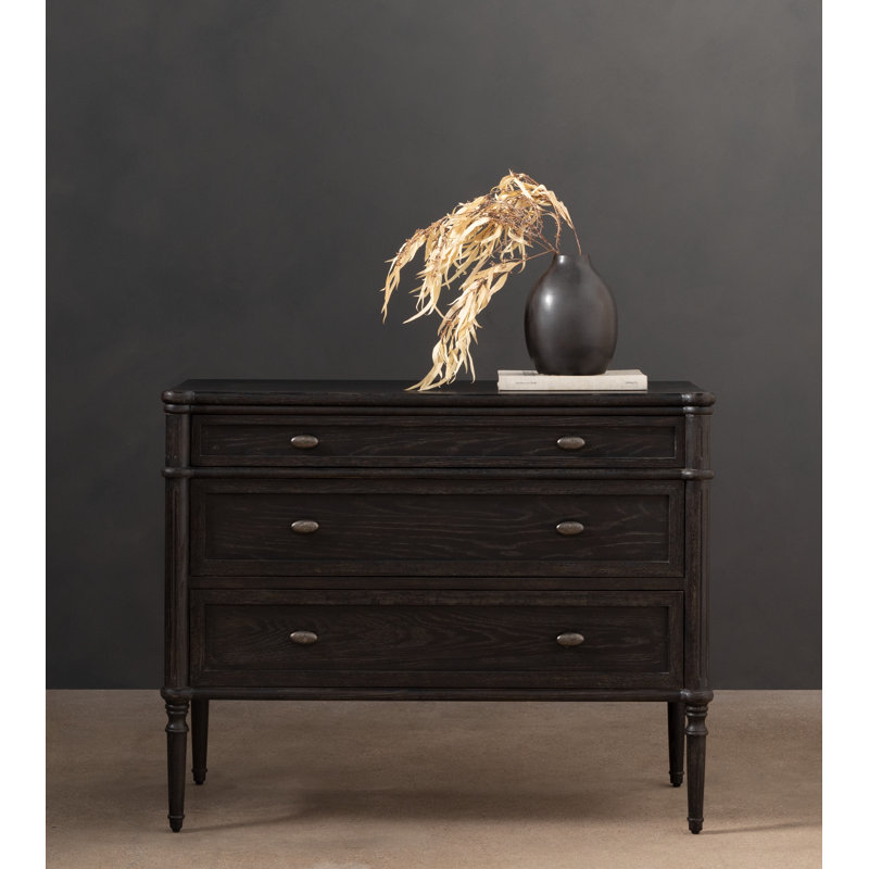 Toulouse 3 - Drawer Dresser, Distressed Black