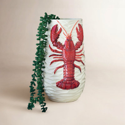 CERAMIC LOBSTER VASE