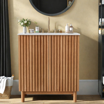 Meuble-lavabo et lavabo peu encombrant